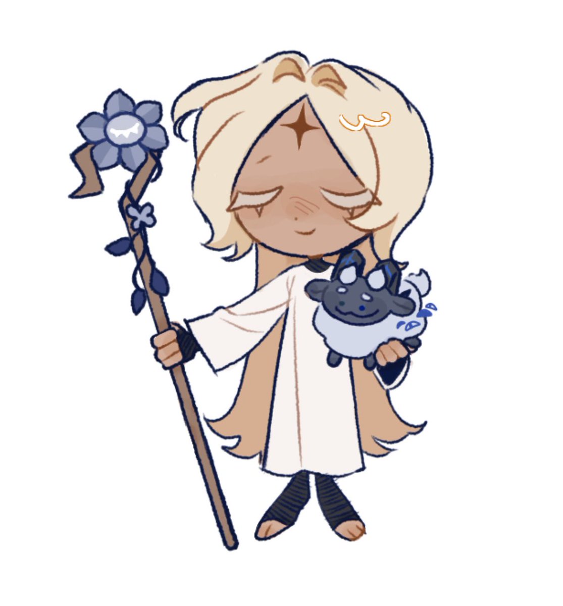Miiju_14's tweet photo. By the way, PV used to be a shepherd when he was alive... So basically a goat demon plus a shepherd🧐 https://t.co/JD7qHseo2Q