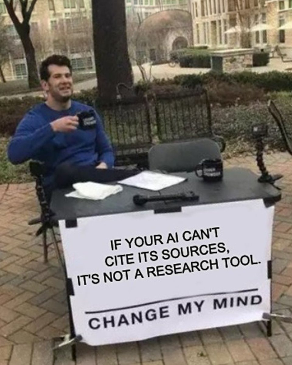 cochatai's tweet photo. If your AI can't cite its sources, it's not a research tool. Change my mind. #AIResearch #CitationCheck #VerifiedSources https://t.co/MlBUlaaFs3