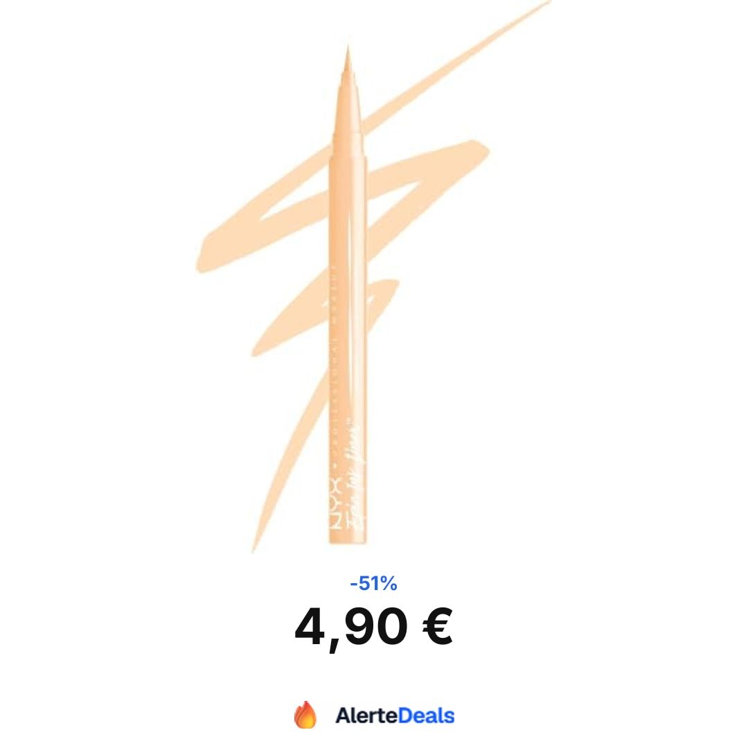 AlerteDeals's tweet photo. Promo Amazon :
4,90€ au lieu de 9,95€ (-50%)
Eyeliner liquide NYX Professional Makeup Epic Ink Liner waterproof, teinte nude Marshmellow à pointe feutre souple pour un trait précis longue tenue.
Lien en 1re réponse 👇
#publicité #bonsplans #amazon https://t.co/VluWwwgA8i