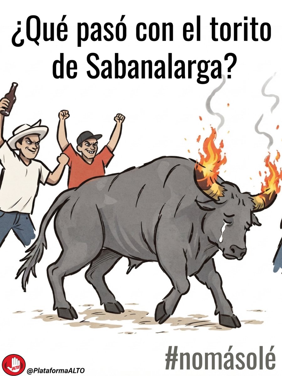 PlataformaALTO's tweet photo. Más de 60 horas han pasado y las autoridades no dicen del estado de salud del toro víctima de taurinos que le prendieron fuego por diversión 💔

Seguiremos denunciando congresistas (mayoría @CeDemocratico) que intentan cambiar la Constitución  para revivir corridas de toros en Colombia.
NO más olé.