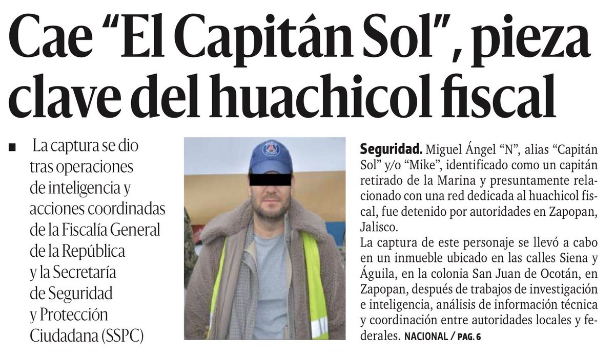 JLozanoA's tweet photo. ⚠️ Sin duda, la captura de “El Capitán Sol” es un golpazo y una buena noticia para combatir el huachicol fiscal. Pero faltan dos piezas fundamentales: el Almirante Secretario Ojeda y el Comandante Supremo de las Fuerzas Armadas. Es cuestión de tiempo (y de presión). 

@SEMAR_mx https://t.co/PAavHHqcDs