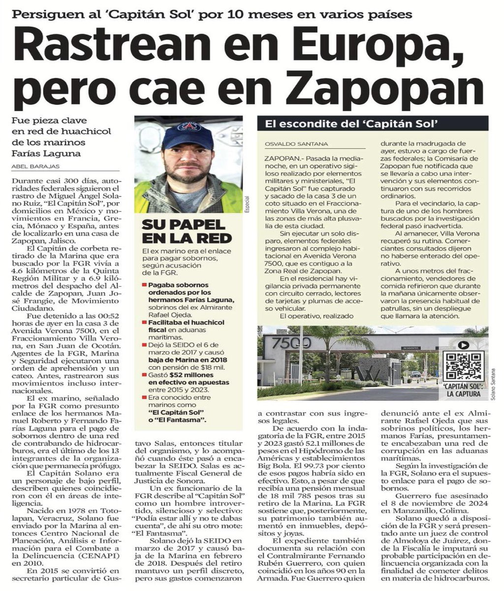 JLozanoA's tweet photo. ⚠️ Sin duda, la captura de “El Capitán Sol” es un golpazo y una buena noticia para combatir el huachicol fiscal. Pero faltan dos piezas fundamentales: el Almirante Secretario Ojeda y el Comandante Supremo de las Fuerzas Armadas. Es cuestión de tiempo (y de presión). 

@SEMAR_mx https://t.co/PAavHHqcDs
