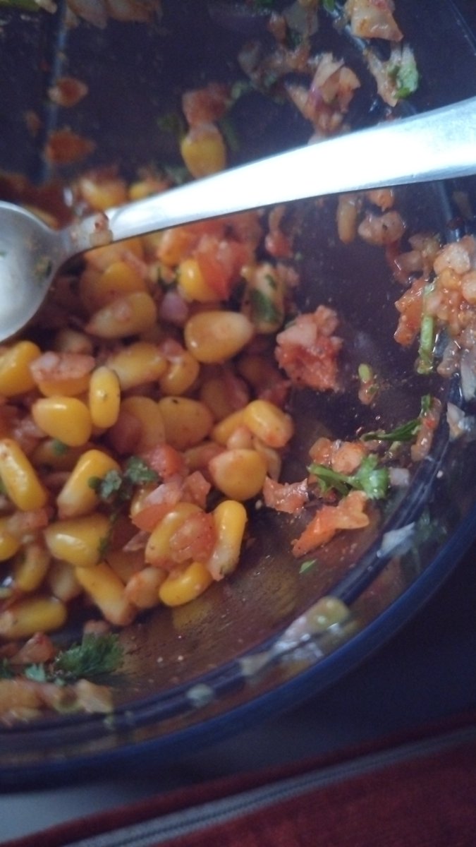 amyhere274's tweet photo. Sweet corn chaat lesss go https://t.co/QqmPnViFqp