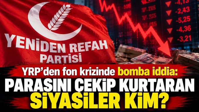 KHaluk22002's tweet photo. YRP’den fon krizinde bomba iddia: Parasını çekip kurtaran siyasiler kim? https://t.co/rWD5olNTRp https://t.co/1eLtbeEIXP