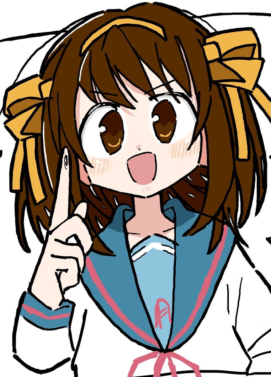 _ebi_furako's tweet photo. 前に描いた涼宮ハルヒを投稿するわよ！ https://t.co/KRMo3CEnoO