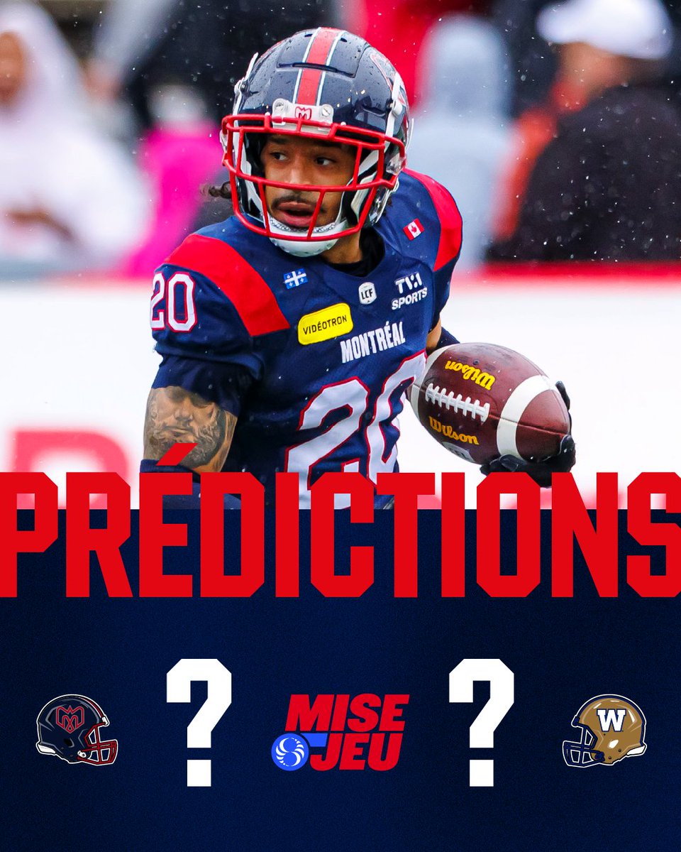 MTLAlouettes's tweet photo. Quel sera le score final? 👀🏈 Fais ta prédiction en commentaire et tu pourrais gagner une paire de billets pour notre prochain match à domicile! 

📲 Fais tes prédictions et découvre tous les paris sur @Miseojeu+ 👉 https://t.co/6GNpadCVGh 
--
What's your final score prediction? 👀🏈 Make your pick in the comments and you could win a pair of tickets to our next home game! 

📲 Make your prediction and explore all the betting options on @Miseojeu+ 👉 https://t.co/s9qf0syciy