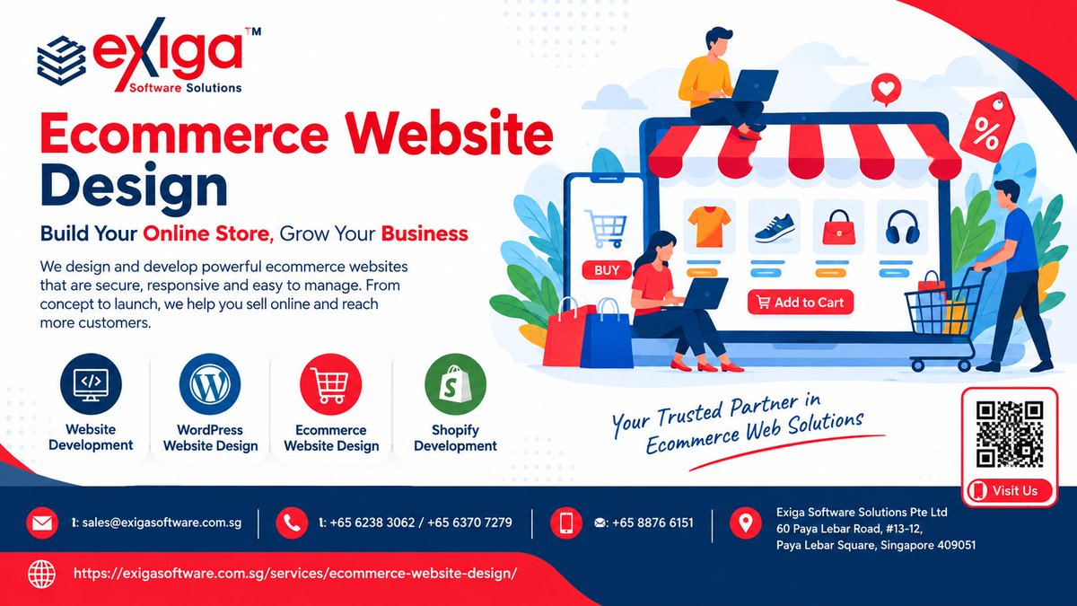 ExigaSoftware's tweet photo. Build a powerful online store with Ecommerce Website Design featuring responsive design.
website: 
📩: sales@exigasoftware.com.sg
📞: +65 6238 3062/+65 6370 7279
✉: +65 8876 6151
📍: Exiga Software Solutions Pte Ltd
60 Paya Lebar Road, #13-12, Paya Lebar Square, Singapore 409051 https://t.co/3BrSXFyi7z