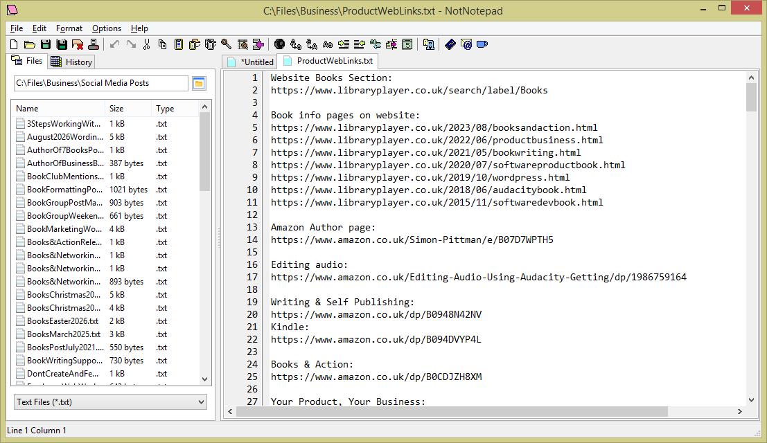 LibraryPlayer's tweet photo. New product!

For fun I thought I'd set myself a challenge and create a simple text editor, and here's the result - NotNotepad.

Available for free, with a range of tools and options to help you edit text.

Download your copy at: https://t.co/OPOch38pM3 https://t.co/B9iNZIU9W6