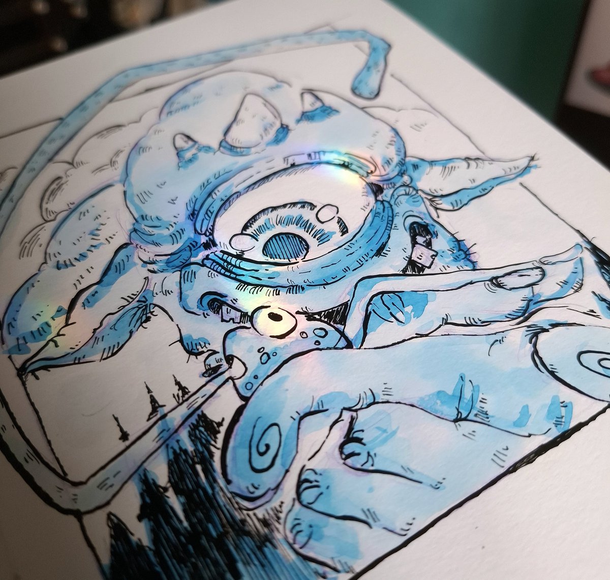 Akulire's tweet photo. Day 3 miniature 
#inktober #inktober2026 https://t.co/Av41PFaLpY