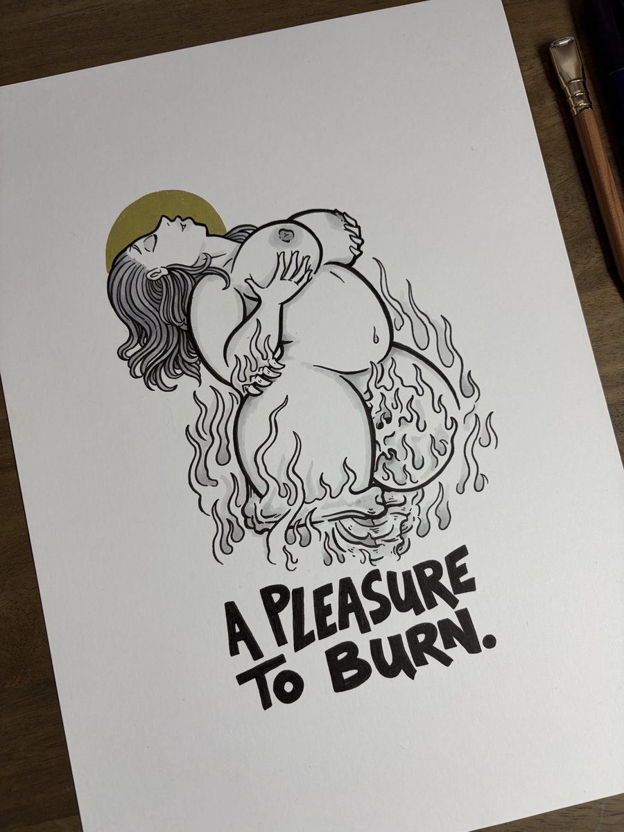 BAILEYDRAWS's tweet photo. Fucktober Day Three: A Pleasure To Burn. https://t.co/glcFviAHzk