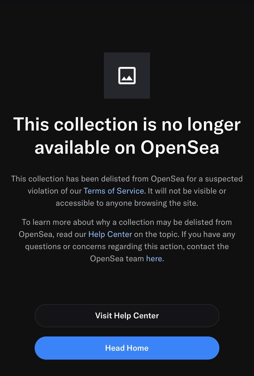 HoodLords's tweet photo. Last night we became aware that our collection had been delisted on @opensea 

We believe another vamp collection reported us and OS automated system took our collection down. 

We are currently not really caring that it happened but would like if OS can get this fixed. 🫡

https://t.co/nm5XFAUxFh