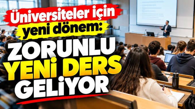 KHaluk22002's tweet photo. Üniversiteler için yeni dönem: Zorunlu yeni ders geliyor https://t.co/1puHImMJPd https://t.co/lYBjwTOavz