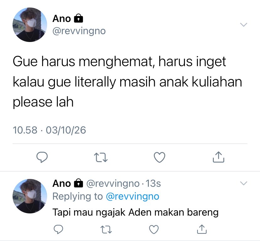 mienhare's tweet photo. — side job
minsung one shot au
from ‘komdis jahat’ universe

emang kalau namanya bucin, kerjaan apapun ditrabas asal bisa beliin pacar ini itu—cerita tentang rano dan obsesinya mastiin haden gak keluar uang setiap mereka bareng. https://t.co/46buJYWSzx