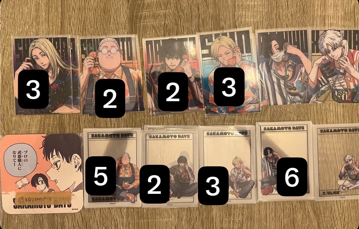 koukanshite_'s tweet photo. 【交換・譲渡】
SAKAMOTO DAYS サカモトデイズ　FavoteriA ファボテリア 

譲
写真のもの

求
缶バッジ:定価+送料
クリカ:同種夏生or定価+送料
アクスタ:定価+送料

⭐︎南雲は全て当方指定同数含む譲渡・交換
⭐︎アクスタ南雲は当方指定2点含む3点からの譲渡 https://t.co/2f63vwKa2n