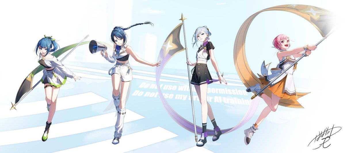 habata_07_'s tweet photo. こちらのイラスト1人1人全身描いておりまして、祝プロセカ感謝祭6thということでアップします①
#prsk_FA https://t.co/KhmyiqLCHq
