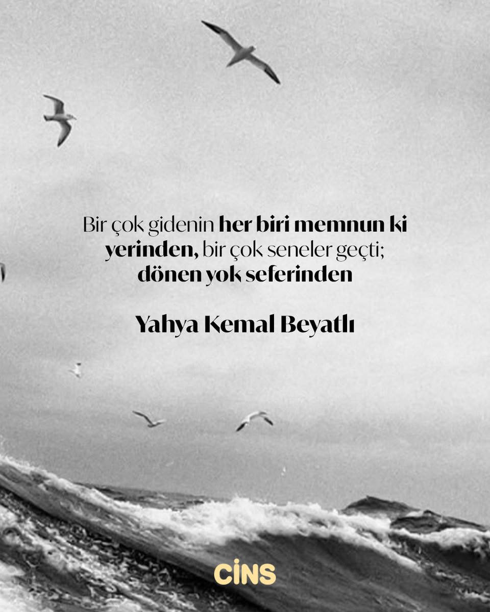 CinsDergi's tweet photo. Yahya Kemal Beyatlı’n��n zamansız şiiri “Sessiz Gemi”; ölümü bir yolculuk, vedayı sessiz bir ayrılış olarak anlatıyor. İnsanı hayatın faniliği ve zamanın ötesindeki meçhul üzerine düşünmeye davet ediyor… https://t.co/aspwQ1uHX4