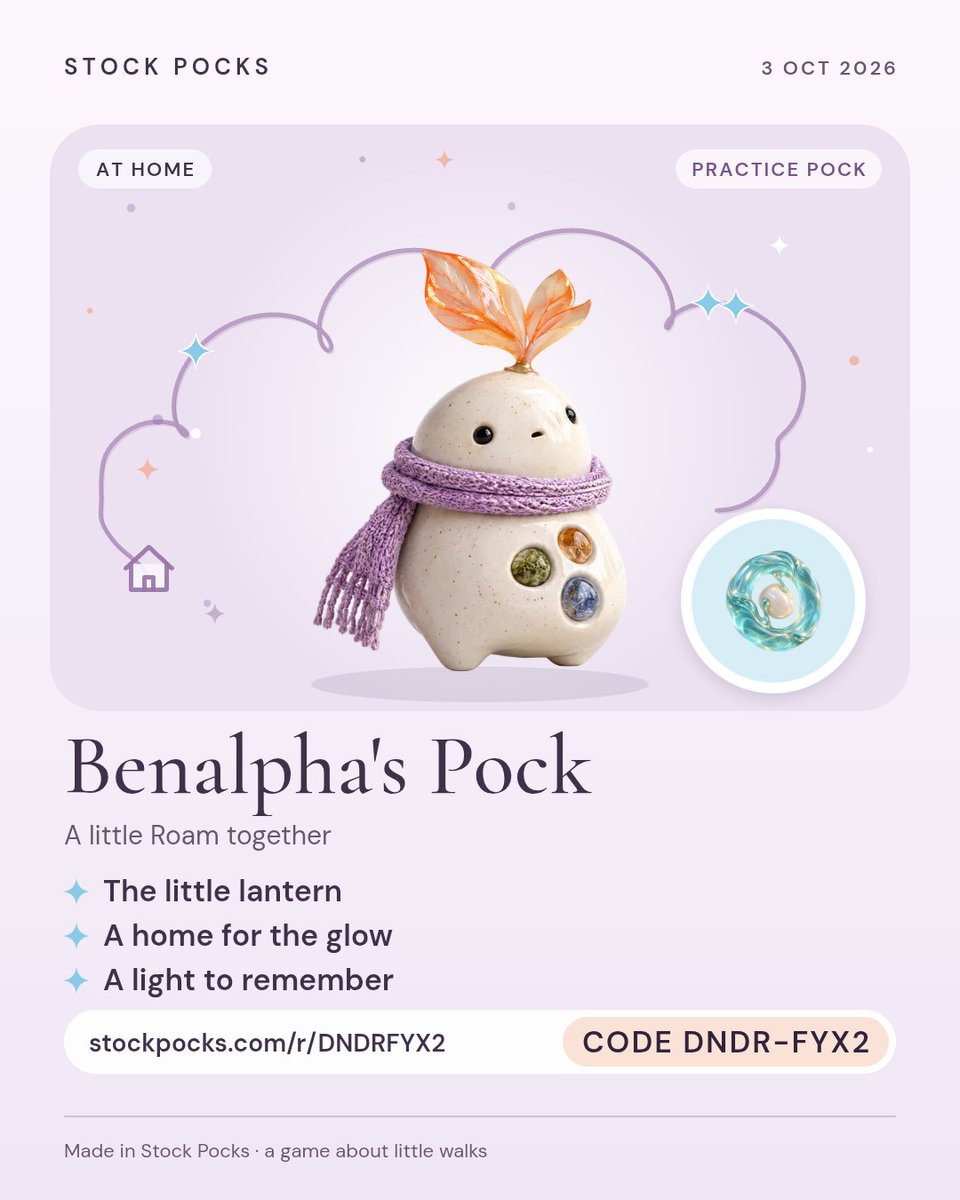 0xtoplezz's tweet photo. A little Roam with Benalpha's Pock today: 3 discoveries kept.
Play free: https://t.co/fX0xAx9jM9
Code DNDR-FYX2 #StockPocks

@Stockpocks is cooking https://t.co/6bo4rgboTM