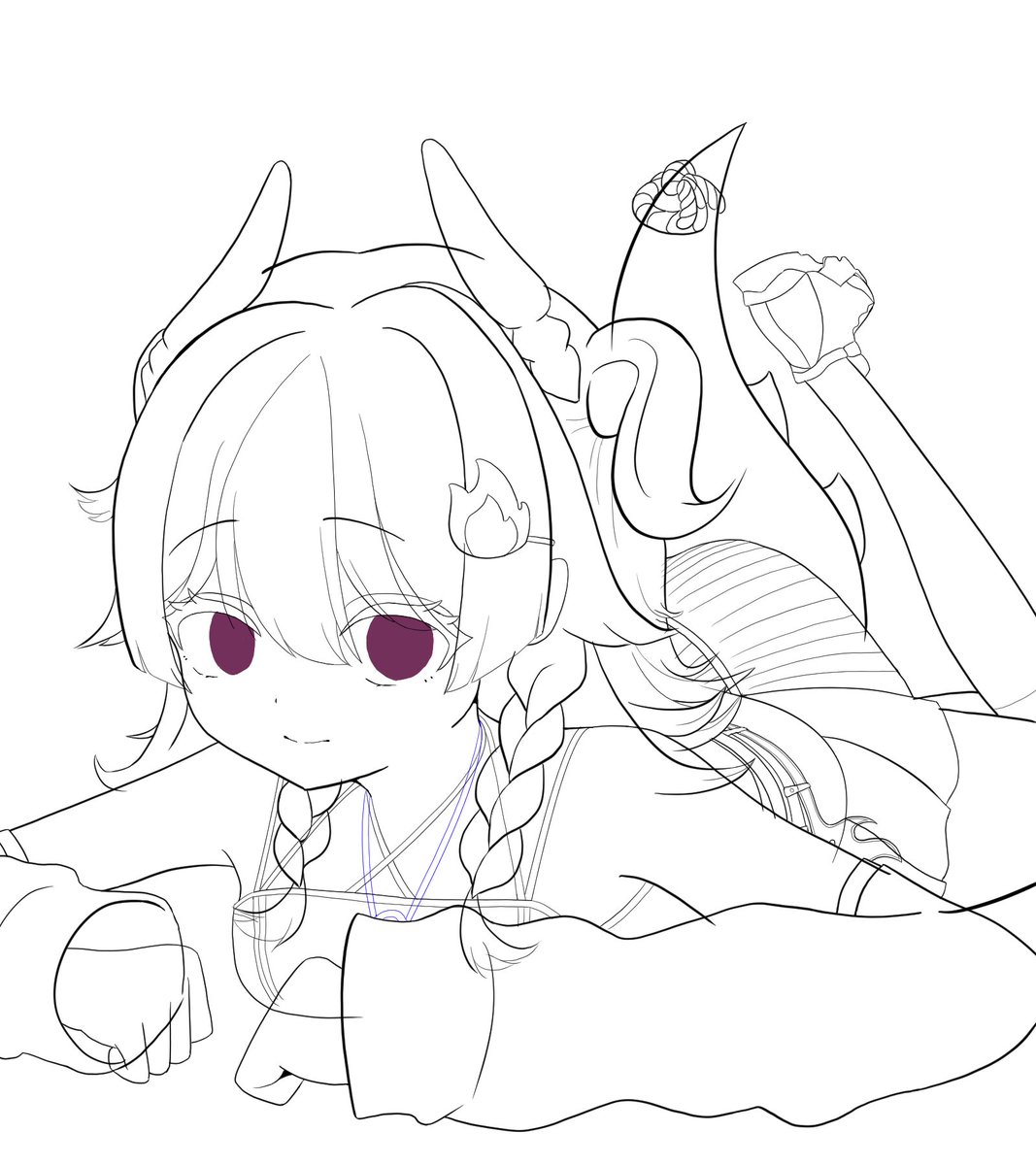 htckmx0's tweet photo. 線画めっちゃ良く描けたんだけど🫨
塗り頑張らなくては https://t.co/HXDvudYdvq