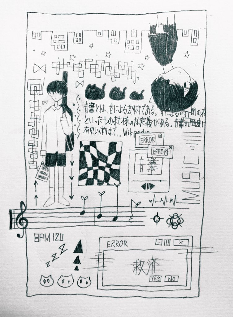 umokdyp's tweet photo. 音が苦
#アナログイラスト 
#絵描きさんと繋がりたい https://t.co/eN5rqeDflP