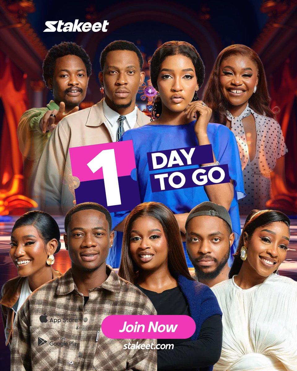 BBNaijagistplug's tweet photo. Tomorrow marks the final showdown in Big Brother Naija Season 11.

Who do you think will be the first housemate to leave the Big Brother Naija house?

 Drop your predictions on Stakeet let’s see who gets it right! let's go 👇👇

https://t.co/UQoF4K3w1z

#BBNaija #Stakeet https://t.co/MsqRNwPlZR