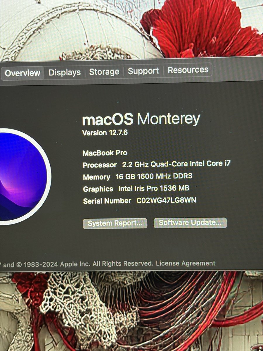 chazz_gold's tweet photo. I would like to give this away to fellow artist  that could use it  that needs a new laptop. Rather than selling it 

It’s 2015 macbook pro that you can’t update past Monterey operating system but does work really well. 

It’s got good battery on it and I am getting a Mac mini soon 
And I have way too many screens and computer power in my house as it 

Hit me with comments on how and why you’ll use it and I’ll luck someone in there and I’ll scrub the drive and ship to someone