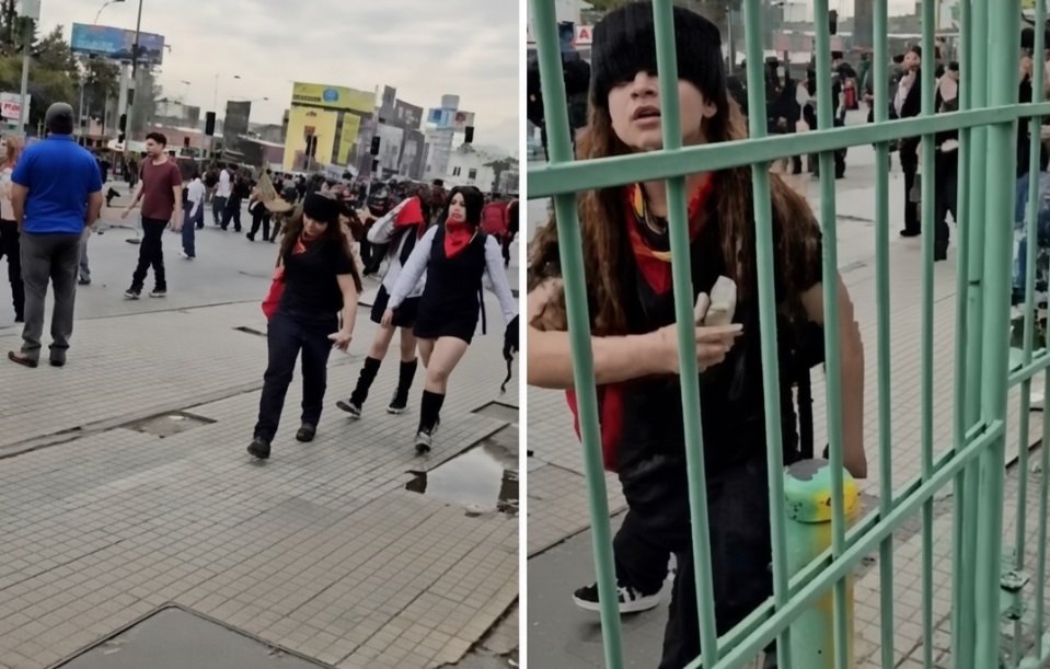 GAMBA_CL's tweet photo. Video muestra a secundarios destruyendo las calles en marcha de la CONFECH https://t.co/PsjySZLsbx https://t.co/RinfBZwo7U