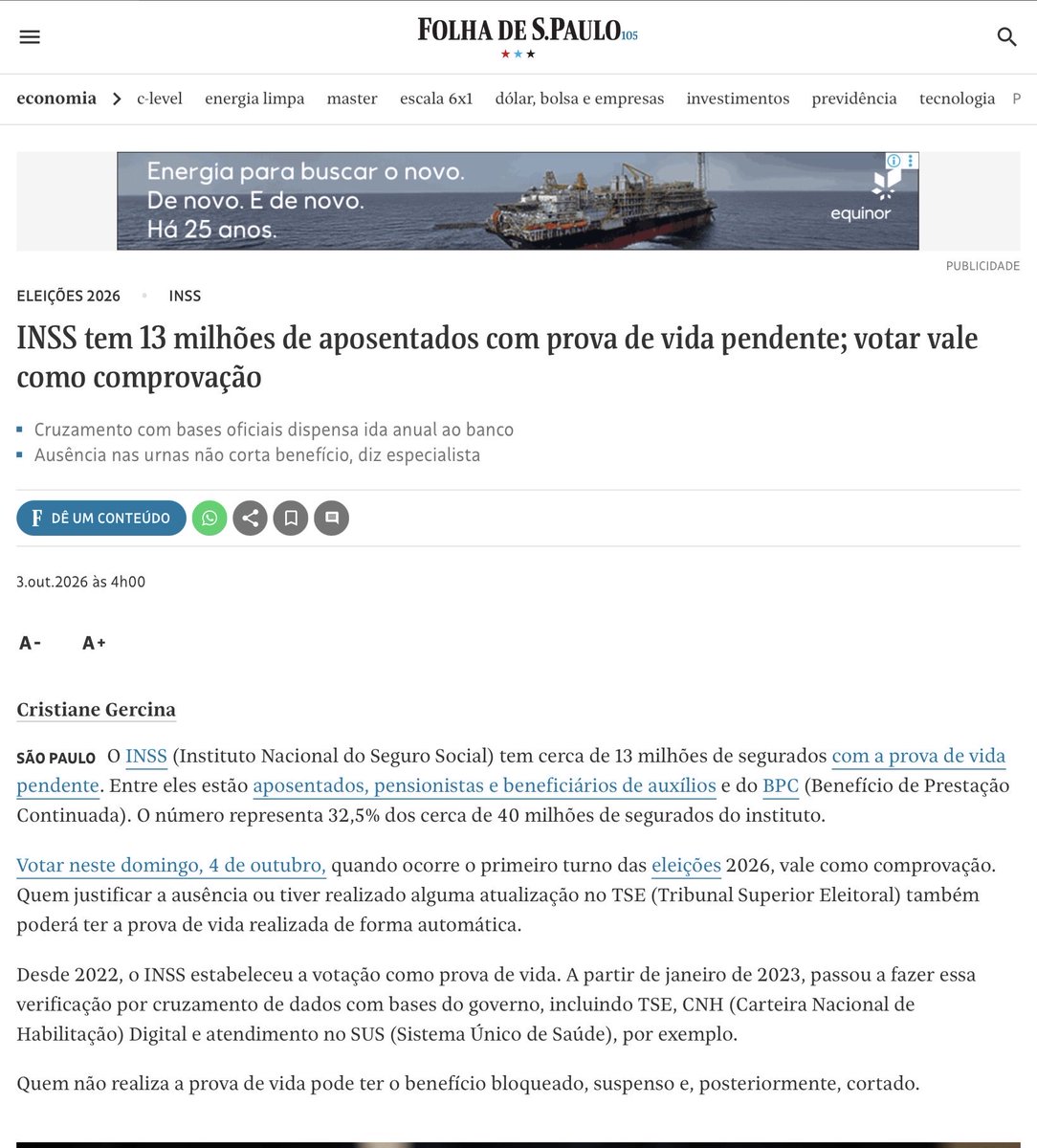 Zedeabreu's tweet photo. Repostem esta informação! Somos 17 milhões de eleitores 70+ https://t.co/yiXcduYFQF