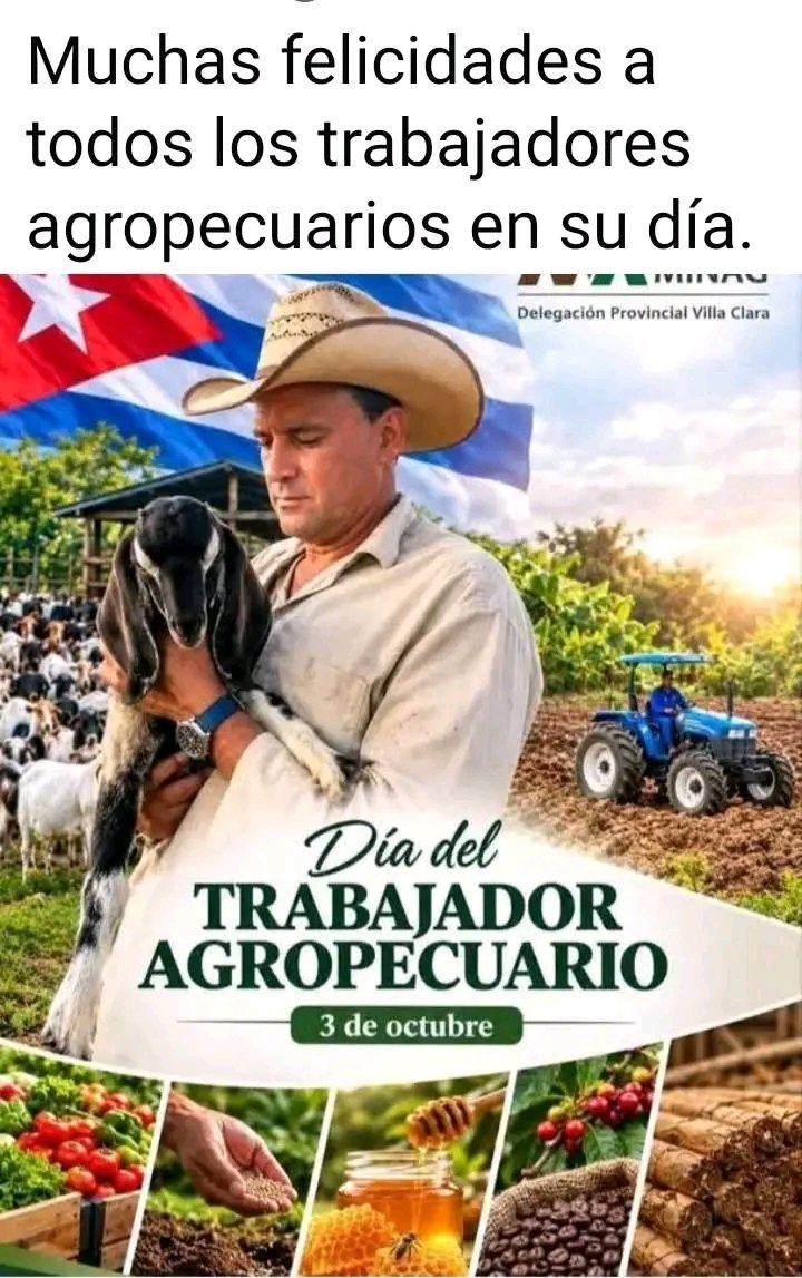 epmartires28lt's tweet photo. Muchas felicidades para los trabajadores agropecuarios en un día tan especial para ellos #LasTunas #PorLasTunasLaVictoria #SíSePuede https://t.co/FFnZJATFw8