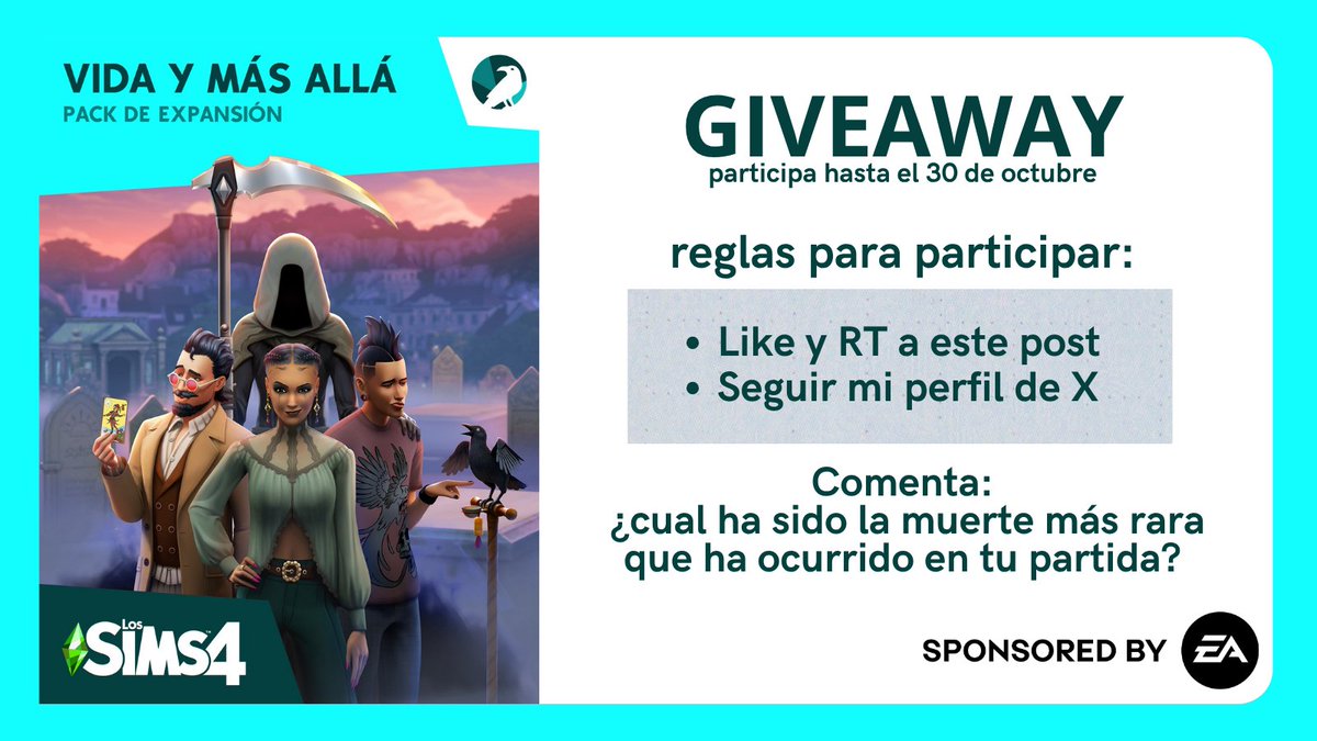 TheNooboosimmer's tweet photo. 📢¡¡¡Alerta de Sorteo!!!
✨Gana Un codigo para el PACK VIDA Y MÁS ALLÁ para EA APP✨
Para participar solo sigue las instrucciones. 
Tienes tiempo hasta el 30 de Octubre 
¡Mucha suerte a todos!
Gracias a #EACreatorNetwork por esta oportunidad.
#ad #simspartner #sponsoredbyea https://t.co/qcEnNEIOaW