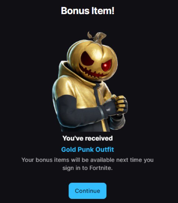 iKezza_'s tweet photo. Just picked up these new Fortnitemares party pack gift cards to giveaway 🎁

You can also get the new Gold Punk Outfit through redeeming an epic games card 🎃

Use creator code: “iKezza” in the item shop &amp; put proof below &amp; I’ll pick out winners 💰 https://t.co/VdcrEbsr6D