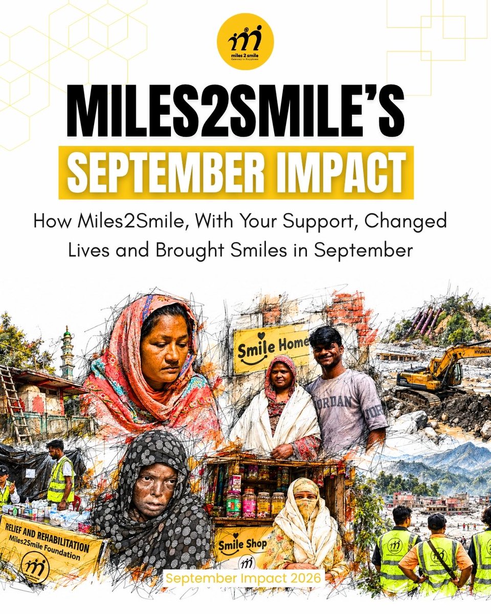 MujtabaAasif's tweet photo. Dear Donors,

With your constant support and trust, together we touched many lives in September, bringing relief, dignity, and hope to families facing some of their hardest days.

In the first week, we stood with flood-hit survivors in Assam, providing medical aid, essential supplies, and rehabilitation support, while helping restore resources at three damaged mosques and a madrassa.

In the second week, Miles2Smile began relief work in Nepal after devastating floods struck Trishuli and nearby areas, reaching survivors and documenting their urgent needs.+