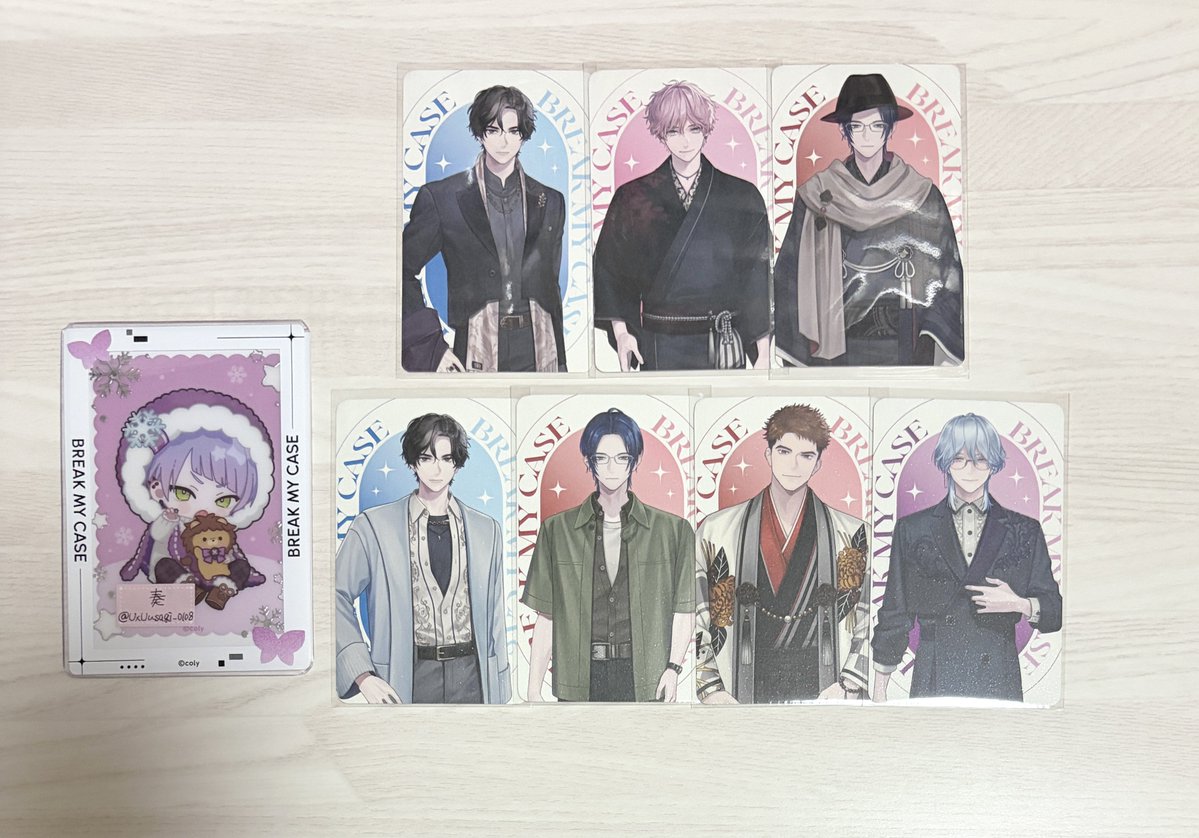 UxUusagi_0108's tweet photo. ♡交換♡
ブレイクマイケース ブレマイ マルイ
POPUP SSR 特典

♡譲♡
画像のお品物

♡求♡
🦋⇒麻波
キャラカ⇒前半/恩田①･後半/神家①⇒麻波

🩷郵送
🩷キャラカは特務コンプの為、恩田･神家最優先
決まり次第、麻波のみ求
🩷前半⇔後半◎

🎀お気軽にお声掛け下さいませ🎀 https://t.co/q7U2KyblLW