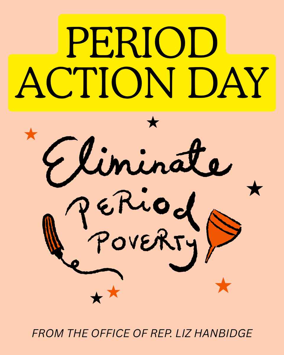 RepHanbidge's tweet photo. Too many women &amp; girls still struggle to afford the period products they need each month. That can mean missed school &amp; work &amp; unnecessary stress because someone can't afford a basic necessity. If you want to help, my office is a collection site for unopened period products. https://t.co/n5wOCmTYze