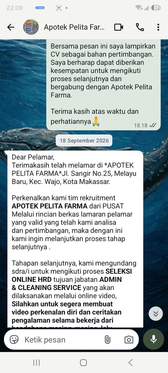 dearlany's tweet photo. PENIPUAN LOKER
Ini salah satu bentuk penipuan loker yah guys.
Aku pernah kena tipu yg serupa. Ini posisinya aku lgi bahagia bgt karena dapat kabar baik, jadi gak sampai lah pikiranku klo aku kena tipu. Walaupun dlm jumlah kecil, lumayan itu bisa makan mie ayam 2 mangkok😭😭 https://t.co/jp4ADjWUzP