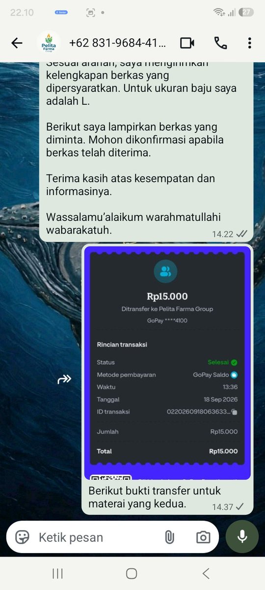 dearlany's tweet photo. PENIPUAN LOKER
Ini salah satu bentuk penipuan loker yah guys.
Aku pernah kena tipu yg serupa. Ini posisinya aku lgi bahagia bgt karena dapat kabar baik, jadi gak sampai lah pikiranku klo aku kena tipu. Walaupun dlm jumlah kecil, lumayan itu bisa makan mie ayam 2 mangkok😭😭 https://t.co/jp4ADjWUzP