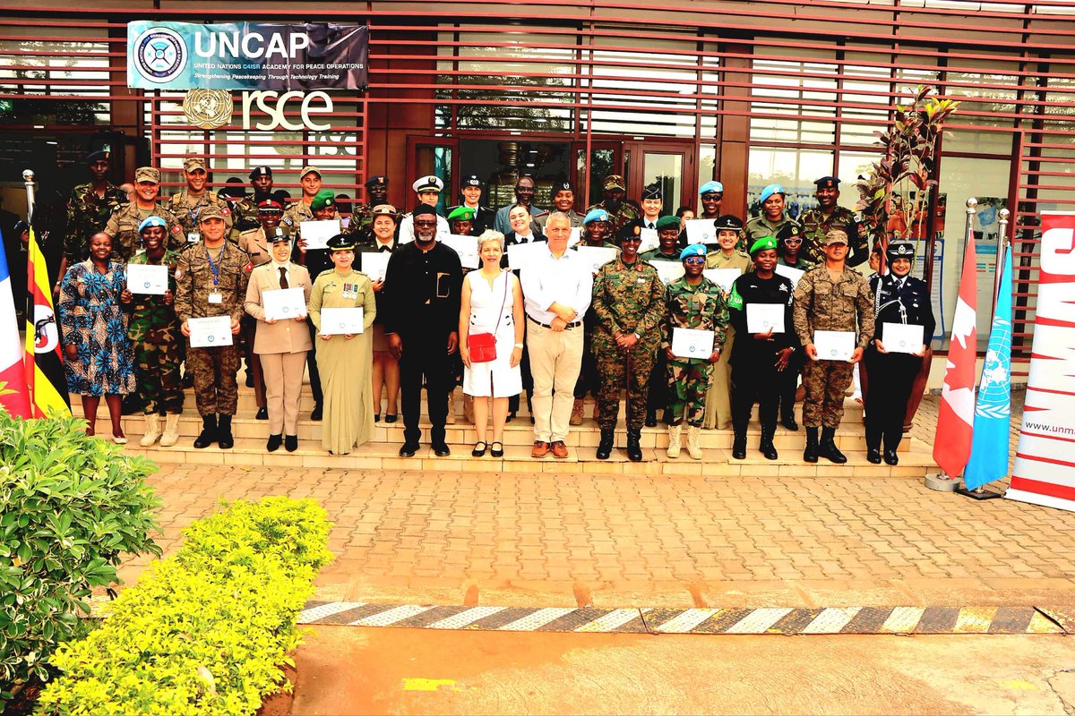 ChrisOMagezi's tweet photo. UPDF Reiterates Uganda’s Commitment to International Peacekeeping

Entebbe, Saturday 3 October, 2026

The Director Women Affairs of the Uganda Peoples’ Defence Forces (UPDF), Brig Gen Charity Bainababo, has reiterated Uganda’s commitment to supporting international peacekeeping efforts through training, technology and strengthened partnerships.

She made the remarks during the closure of the 17th Women’s Outreach Course and the 12th United Nations Peacekeeping Micro-UAS Remote Pilot Course at the UN Regional Service Centre in Entebbe.

Brig Gen Bainababo said Uganda’s support for peacekeeping programmes is part of the country’s broader commitment to promoting regional and global peace and security.

She added that Uganda is set to host the inaugural Conference of Chiefs of Defence Forces, where the UPDF Chief of Defence Forces, Gen Muhoozi Kainerugaba, and his counterparts will discuss Military Operations Other Than War.

“Uganda believes in common security because we are alive to the fact that when our brothers and sisters are in trouble, so are we. These initiatives reinforce our shared commitment to peace, security and cooperation, while strengthening the preparedness of those serving in peace operations worldwide,” Brig Gen Bainababo said.

She commended the officers drawn from seven missions, African Union operations and 14 member states who completed the Women’s Outreach Course, saying their achievement reflects growing efforts to enhance women’s participation in peace operations.

“These women have worked hard to strengthen their technical expertise, leadership and operational readiness. Their accomplishments are significant as women continue to make essential contributions to peacekeeping,” she said.

Brig Gen Bainababo urged them to translate the knowledge and skills acquired during the training into practice and remain committed to continuous learning as technology evolves.

“Let the knowledge not remain on paper, on the certificate that you have acquired. Let it be seen from the way you operate, from the way you interact with your colleagues and from the way you interact with technology. Be a student forever, because this technology that you have learnt here keeps evolving,” she said.

She also commended the graduates of the Micro-UAS Remote Pilot Course, saying their specialised skills would contribute to safer and more effective peacekeeping by enhancing situational awareness and promoting the responsible use of technology.

“In each one of you, a candle has been lit. Go hold it out for all to see. We can only get the value of this course through your actions, through your application of the skills,” she said.

The Ambassador of France to Uganda, H.E. Virginie Leroy, reaffirmed France’s commitment to supporting United Nations peacekeeping operations through training, technology and stronger international partnerships.

She said international partnerships are the cornerstone of sustainable peacekeeping and noted that the partnership supporting the training had recently been renewed until 2029, with cooperation expanding to areas including Information and Communication Technology and advanced aircraft systems training.

Ambassador Leroy highlighted gender inclusion and innovation as key priorities for modern peacekeeping.

“The Women’s Outreach Course has enabled women worldwide to believe in themselves, to gain confidence, strengthen their technical and leadership skills and build networks as they prepare for future roles in peace operations,” she said.

She commended the Government of Uganda for its continued support to UN training activities.

On the Micro-UAS training, Ambassador Leroy said remotely piloted aircraft are increasingly supporting peacekeeping operations by enhancing understanding of operational environments, improving situational awareness, strengthening mission effectiveness and reducing casualties.