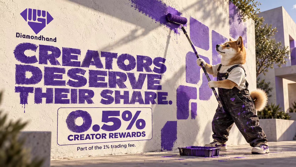DMNDHAND_HQ's tweet photo. Behind every meme is a creator. 💎

Diamondhand allocates half of its 1% trading fee to creator rewards.

Bring your ideas to life. Build a community around them.

#DiamondHand #Meme https://t.co/CMsEUOnUG9