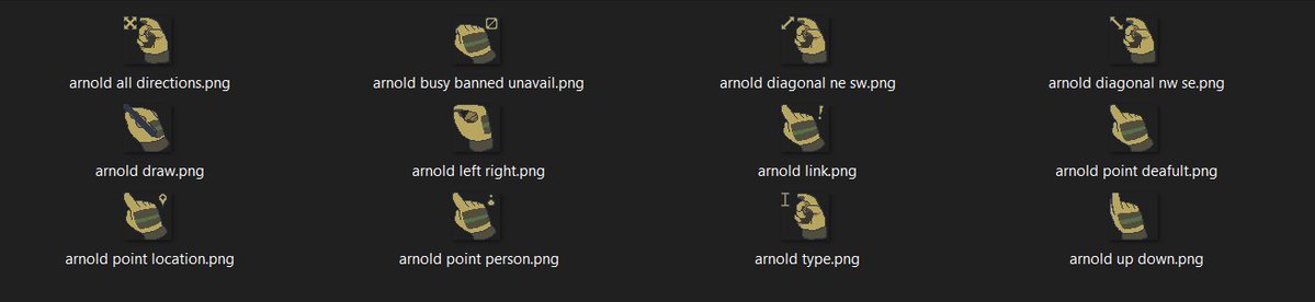AshTheFool's tweet photo. hi :) I wanted to showcase the Arnold mouse cursor that I made some time ago. I'm very proud of it (and the fact that it actually works) https://t.co/wPZwbe8i1r