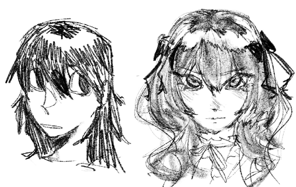 novuuuuuuuuuuuu's tweet photo. Yesterday I was drawing on the bus on my way home, as usual, when a pretty girl sat next to me. So instinctively I locked in to impress her or something, and ended up with this… The difference is killing me https://t.co/8PxxynfNz1