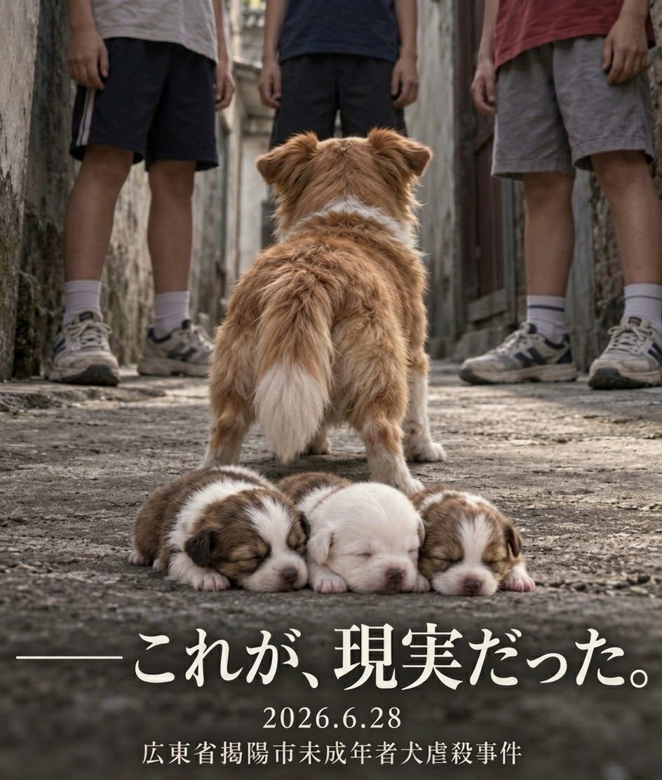 Clair_cogao's tweet photo. 旺旺は木棒で
頭を押さえつけられ
目が飛び出しても
奴らは叩き
突き刺しずっと
痙攣してた

焼かれても
体を突き刺され
目をおさえつけると
目玉が飛び出て

息を吐く事で
最後の苦しみを和らげ
ようと…

それでも
突き刺され
体を震わせ

そして子供を
舐めて逝った

#旺旺 https://t.co/kgcmO73RF2