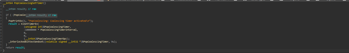 Law_0dly's tweet photo. @SynezOS CoalescingTimerInterval disables dynamic tick now i guess? dont know where it does that in the code lmao (look at pic) https://t.co/xaFWxpp2aq