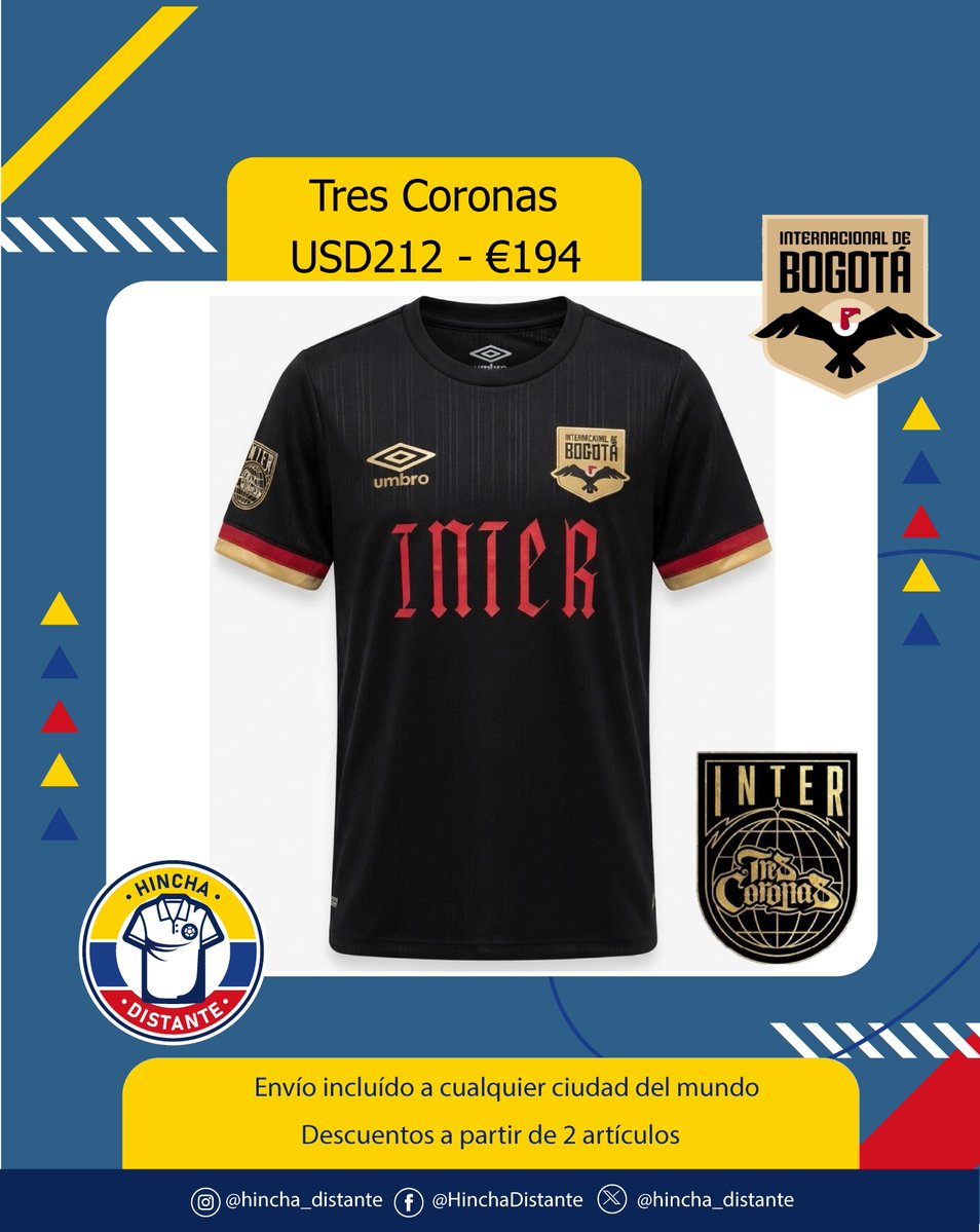 hincha_distante's tweet photo. Inter x Tres Coronas
USD212 - €194
Legendarios en el Hip Hop Bogotano

Envío incluido a cualquier ciudad del mundo*
#hinchadistante
#colombianosenelexterior
#colombianosenelmundo
#jerseycollector
#footballcollector
#blokecore https://t.co/yEGV6j599b