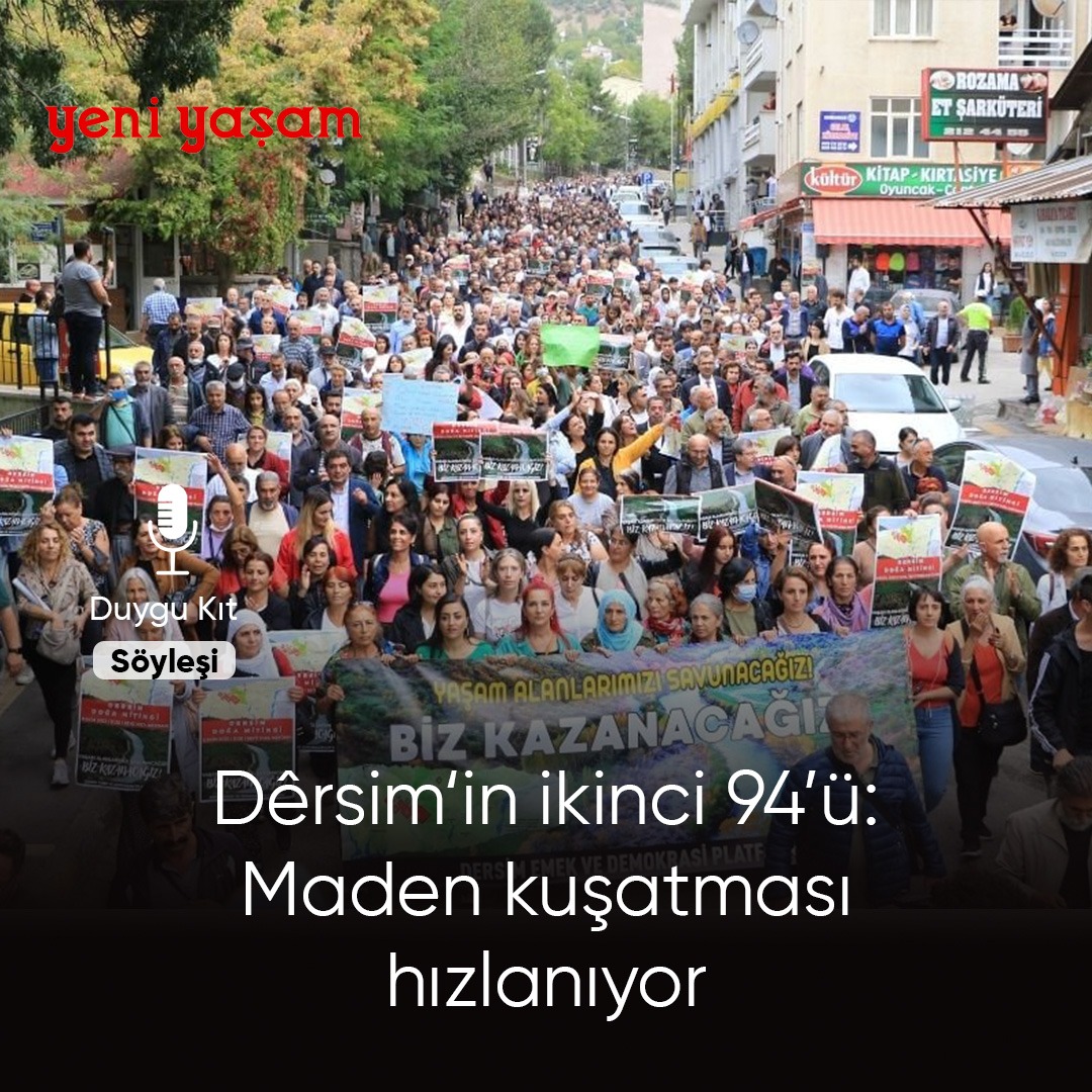 yeniyasamnews5's tweet photo. 📌 Dêrsim‘in ikinci 94’ü: Maden kuşatması hızlanıyor

Polen Ekoloji Kolektifi’nden Levent Büyükbozkırlı ile konuştuk:

▪️Dêrsim’de maden ruhsatları ve ihaleler hızla çoğalırken, Pîlemûriye’den Pulur’a, Çemîşgezek’ten Mêzger’e yaşam alanlarının yok olma tehdidi de artıyor. Son 3 yılda Dêrsim’de 19 bin 219 hektar maden sahası ihaleye çıkarıldı, 70 ruhsat ihalesiz verildi

🎙️Duygu Kıt

https://t.co/RQdEmDvp67