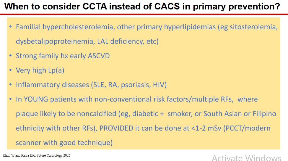LeonieDupuisMD's tweet photo. CCTA can play a role in primary prevention. @DineshKalra shared clinical features that could make you consider it as a next step in risk assessment. #NLAFall @nationallipid @ASPCardio https://t.co/lXXWklKs0b
