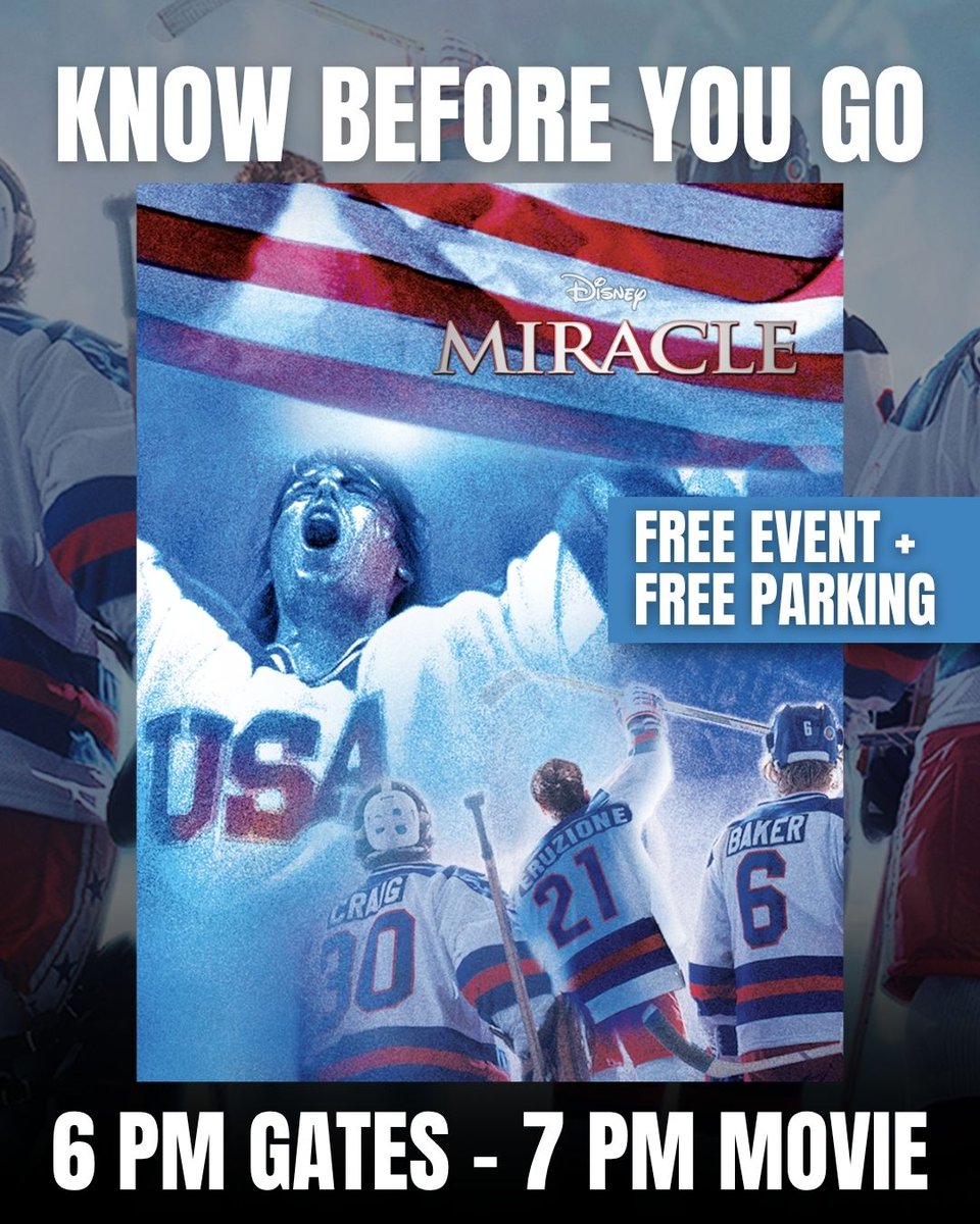 FishersEventCtr's tweet photo. We're getting ready for a night under the stars with Miracle tonight! Know Before You Go:

🎟️ FREE EVENT + FREE PARKING! 
🕕 Gates at 6 PM + Movie at 7 PM
🧤 Winter Gear Donation Drive
🏒 Meet @IndyFuel's new head coach
🍹 Special mocktails &amp; food 
🪑 Bring lawn chairs &amp; blankets https://t.co/xaqte6tyyd