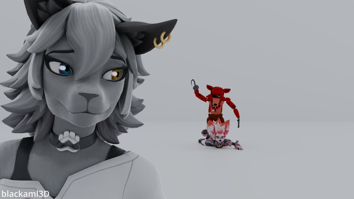 blackaml3D's tweet photo. I don't think the foxes got along ...

#kimiko #kimkkofivetails #wolfie #foxy #fnaf #fortnite #furry #furryart  #3d https://t.co/zSz0o8I7OX
