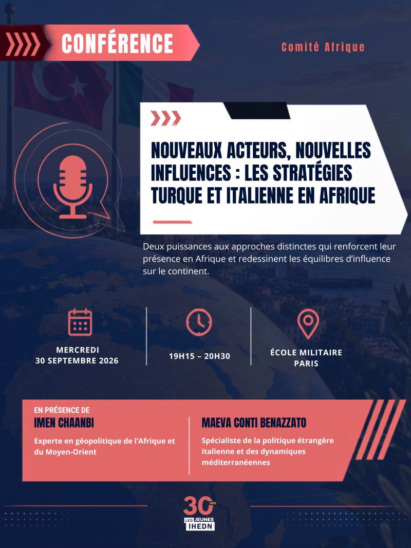 ImenChaanbi5WE's tweet photo. Ravie d’avoir participé à la conférence organisée par le comité Afrique des Jeunes IHEDN, consacrée aux « Nouveaux acteurs, nouvelles influences : les stratégies turque et italienne en Afrique ».
#IHEDN #Afrique #Turquie #Libye #Italie #StrategikIA #Imenchaanbi https://t.co/sIyZ0VubSn