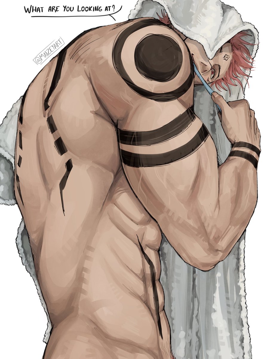 MaizeyArt's tweet photo. sukuna as that picture i keep seeing on my tl :) https://t.co/gXV8w6PrOJ