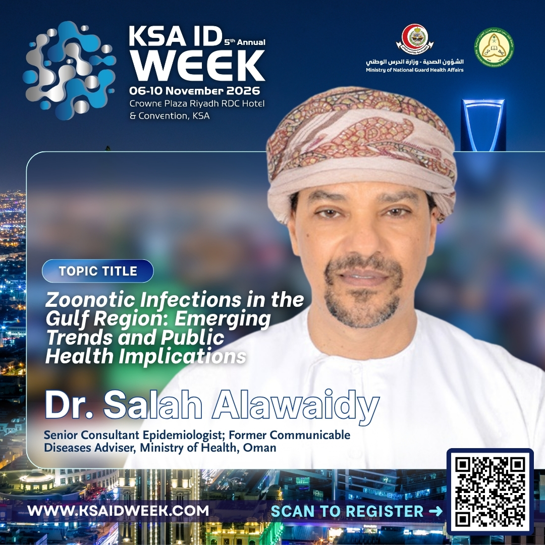 IDprofs's tweet photo. We are please to welcome DR. SALAH ALAWIDY to KSA ID Week 2026. 📢

Learn from the expert - register today!
📅 6-10 November 2026 | 📍 Crowne Plaza RDC, KSA
🌐 https://t.co/lE7NvY6ltJ

#KSAIDWeek2026 #InfectiousDiseases #MedicalEducation #Healthcare #Riyadh #SaudiArabia https://t.co/PGk7bm2H9A