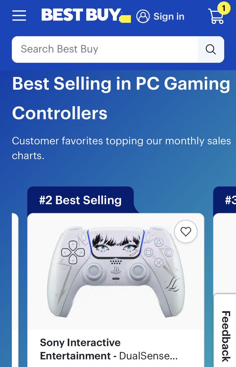 godislaIisa's tweet photo. LISA’s limited edition DualSense controller ranks #2 on Best Buy USA’s monthly best-selling PC Gaming Controllers chart! Her impact goes beyond music 👏🏼 https://t.co/oC0L1P1QLY